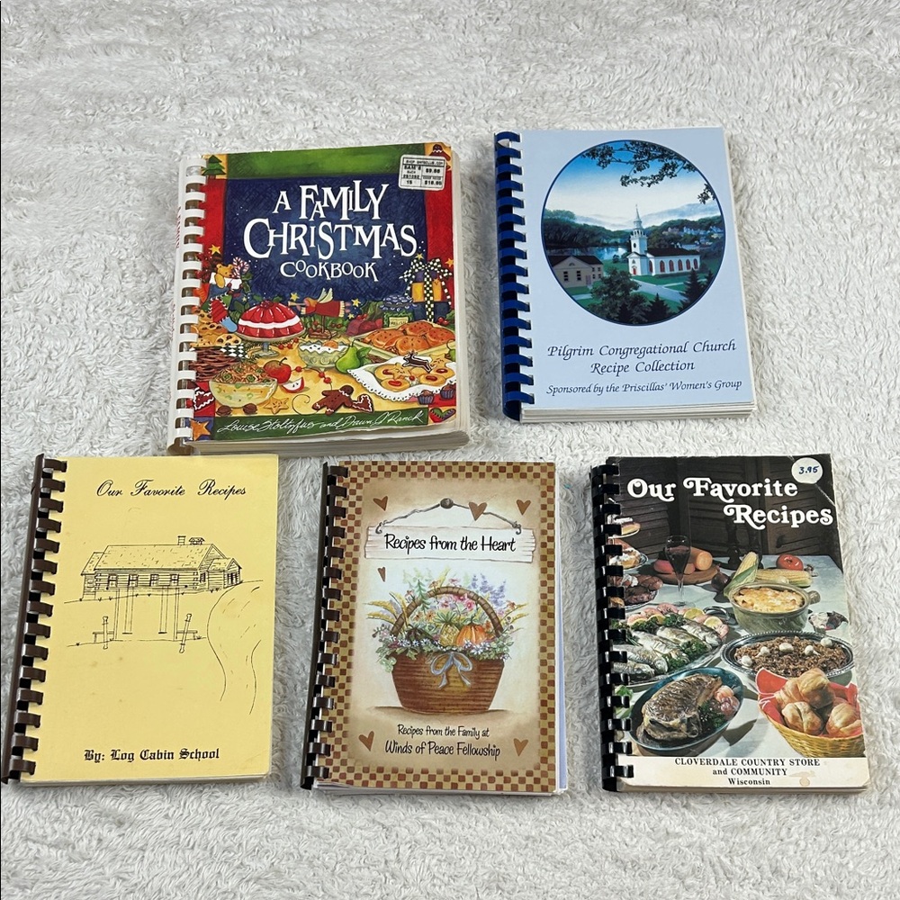 Cookbook bundle - lot of 5 school and church cookbooks
